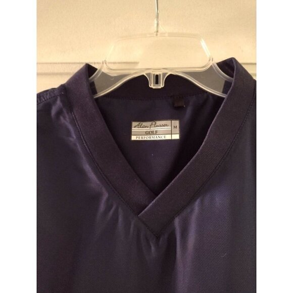 Alan Flusser Golf Performance Vest Men's Size Medium Navy Blue Polyester Shirt - Picture 3 of 6